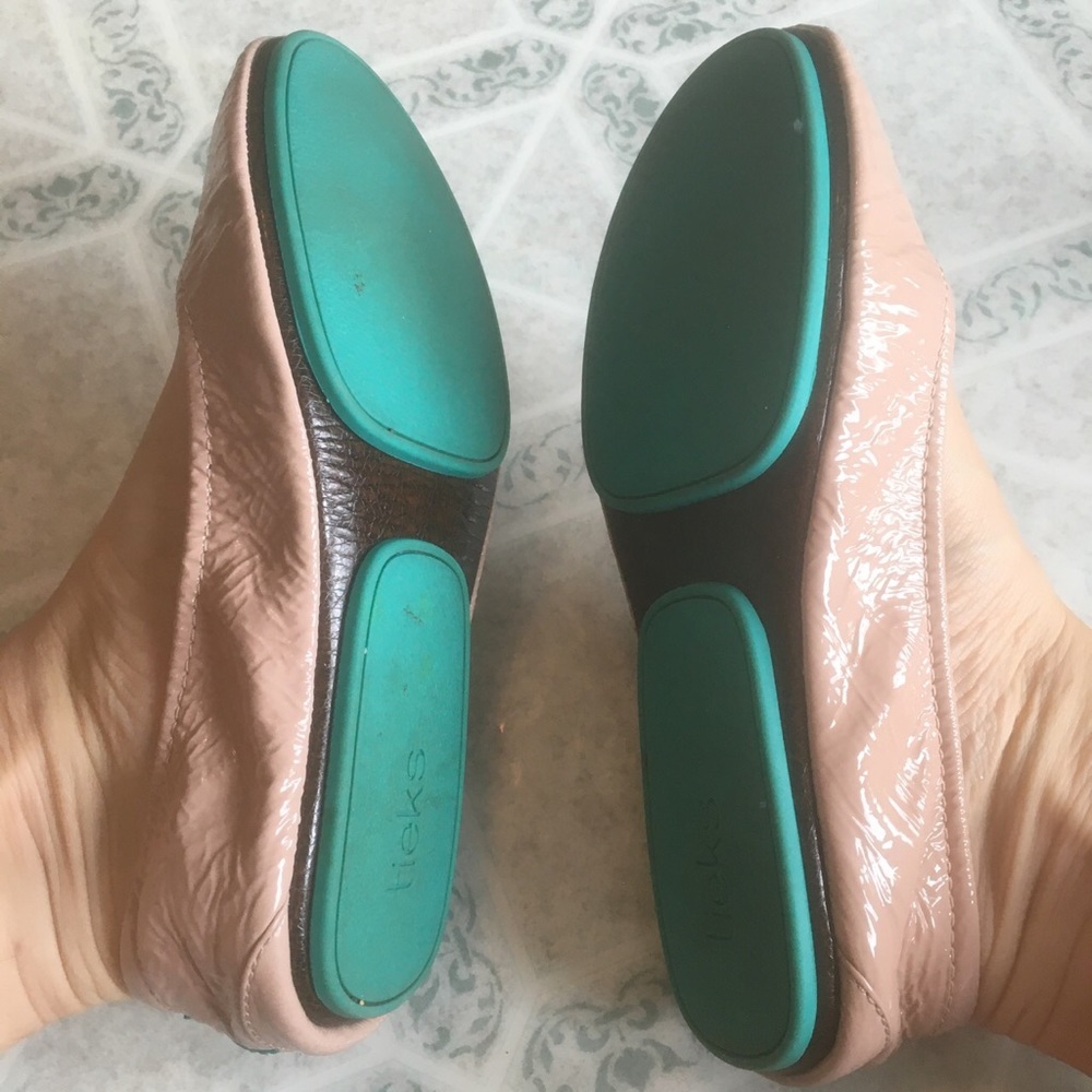 Patent Tan Blush Tieks 7